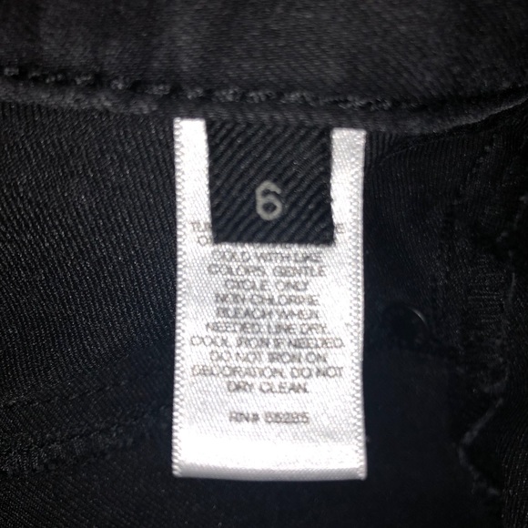 Express Size 6 Black Metallic Low Rise Jeans / Legging / Jeggings, Stella - Picture 4 of 12